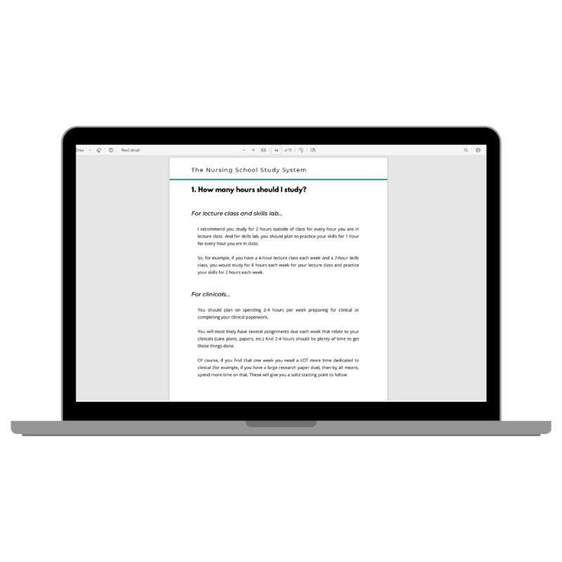 The Nursing School Study System + BONUSES (Digital Download)